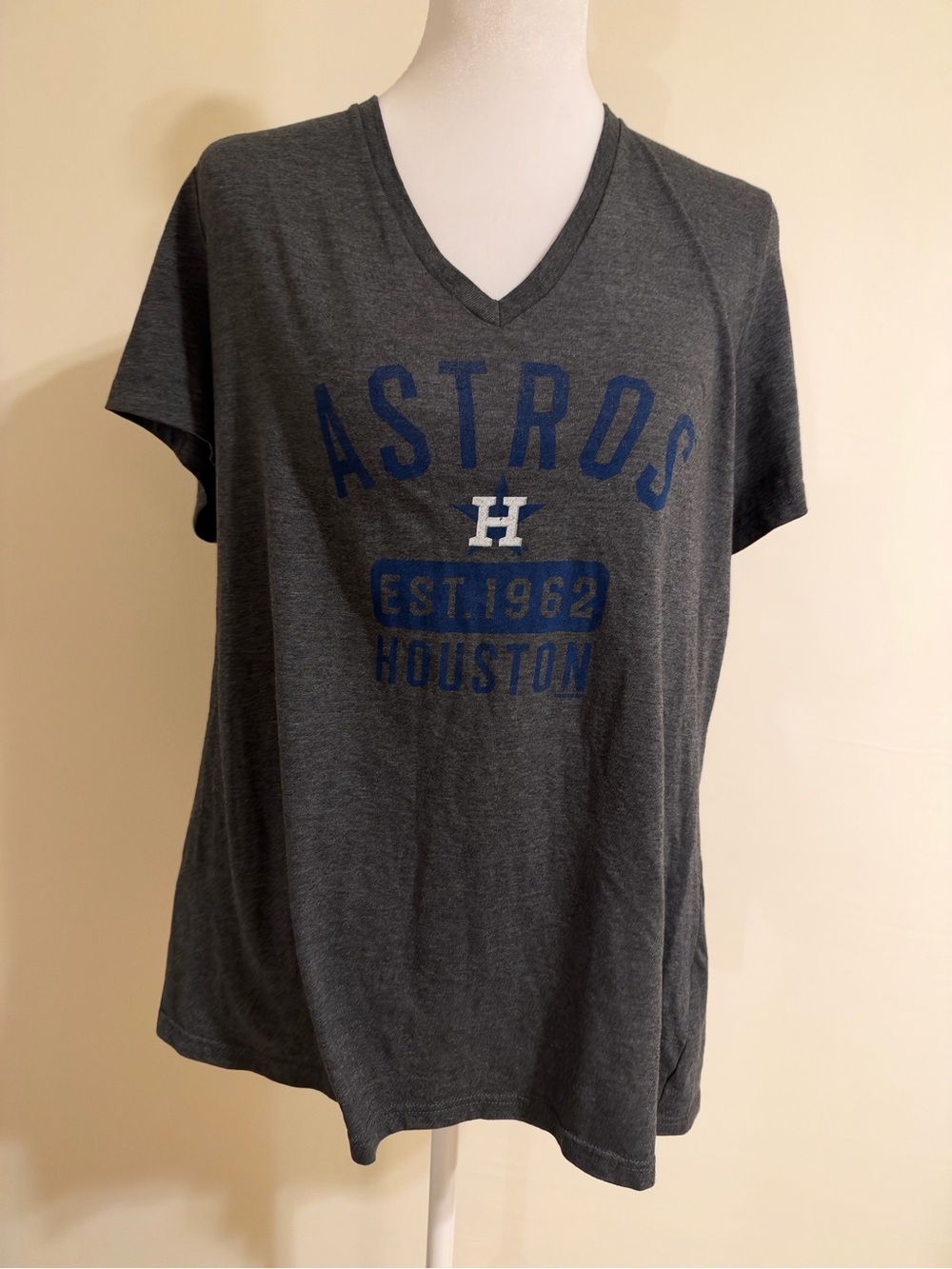 Genuine Merchandise Houston Astros Charcoal Gray V-Neck Tee